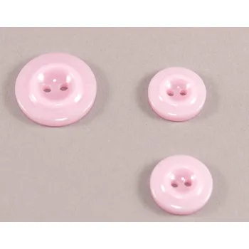Knoflík Dírkový knoflík - růžová - průměr 1,6 cm