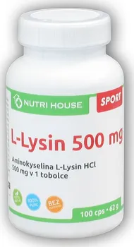 Aminokyselina Nutrihouse L-Lysin 500 mg 100 cps.