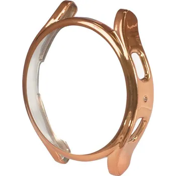 Příslušenství k chytrým hodinkám Silikonový rámeček pro Samsung Galaxy Watch 5 Pro - Růžově zlatý, 45 mm