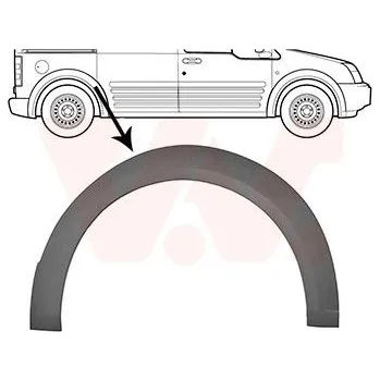 Blatník karosérie Rozšíření, blatník VAN WEZEL 1884524