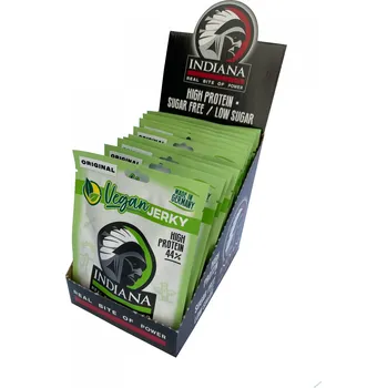Sušené maso INDIANA Vegan Jerky Original 375g - display