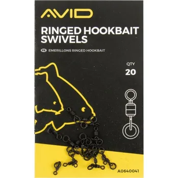 Obratlíky Avid Carp Outline Ringed Hookbait Swivels 20ks