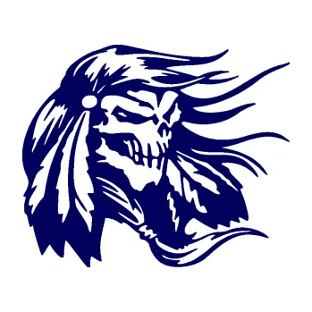 Samolepící dekorace SAMOLEPKA Indián 007 pravá lebka náčelník (23 - tmavě modrá) NA AUTO, NÁLEPKA, FÓLIE, POLEP, TUNING, VLASTNÍ TEXT, TISK, AUTOSAMOLEPKY.cz, POLEPY, OBRÁZEK, LOGO, SAMOLEPKY