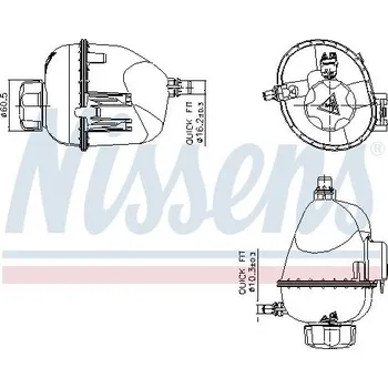 Chladič motoru Vyrovnávací nádoba, chladivo NISSENS 996317