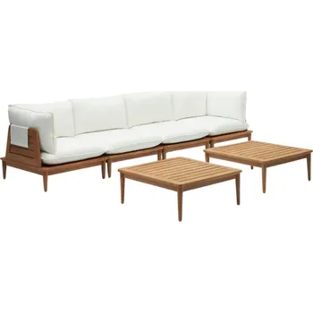 Zahradní sestava Zahradní set modulární pohovky a dvou konferenčních stolků Kave Home Portitxol