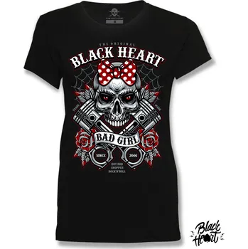 Dámské tričko Dámské Triko BLACK HEART BELL PISTON Barva: Černá, Velikost: S