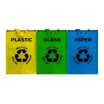 Odpadkový koš Tašky na tříděný odpad 3x 31 x 30 x 42 cm