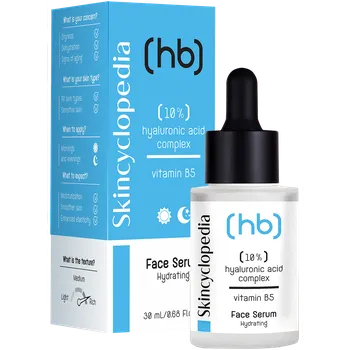 Pleťové sérum Skincyclopedia HB 10% kyselina hyaluronová + vitamín B5 koncentrované pleťové sérum 30 ml