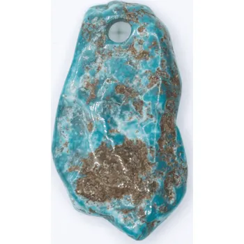 Přívěsek Milujeme Kameny Tyrkys pravý - tromlovaný kámen vrtaný - přívěsek T70 219656