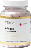 Kloubní výživa VENIRA Kolagen ve formě srdíček malina 120 tbl.
