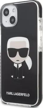 Pouzdro na mobilní telefon Karl Lagerfeld TPE Full Body Ikonik pro Apple iPhone 13 černé