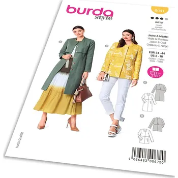 Volný čas Střih Burda 6041 - Dvouvrstvý kabát, sako