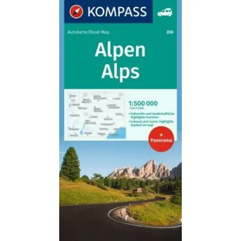 KOMPASS Autokarte Alpen, Alps, Alpi, Alpes 1:500.000 (DE)