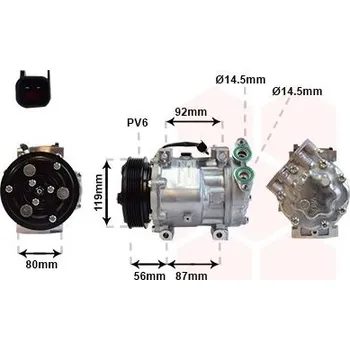 Kompresor klimatizace Kompresor, klimatizace VAN WEZEL 1800K431