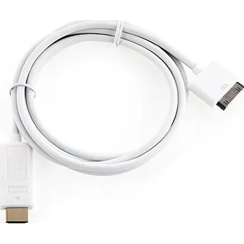 Datový kabel Propojovací HDMI / 30-pin kabel pro Apple iPhone 4 / 4S, iPad 2. a 3.gen., iPod touch 4.gen. - bílý