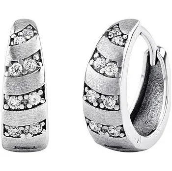 Náušnice Luxusní stříbrné náušnice MIA se zirkony QRE161K
