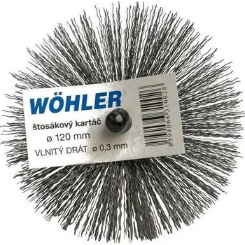 Čistič komínů Wöhler kartáč pro čištění kouřovodu, vlnitý drát, závit M12 ø 150 mm