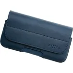 Horizontální kožené pouzdro FIXED Posh se zavíráním, velikost 6XL, modrá