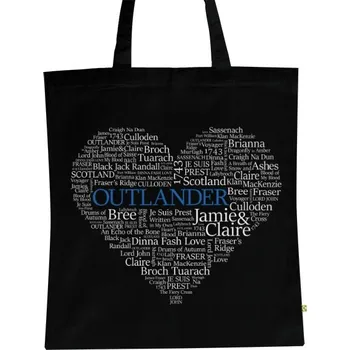 BIO plátěná taška s potiskem Taška Cizinka srdce