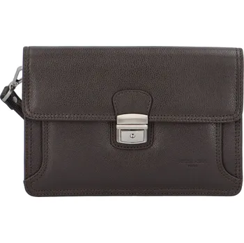 Pánské tmavě hnědé luxusní kožené etue Hexagona 69376 hnědá