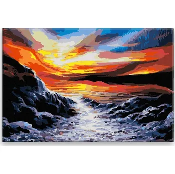 Dětské zboží Malování podle čísel - Soulad barev - 60x40 cm, bez dřevěného rámu - CZ výroba