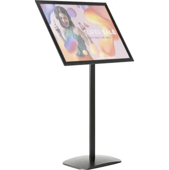 Kancelářský nábytek Stojan na noze - Decor Menuboard A2 - Ostrý roh - Černý