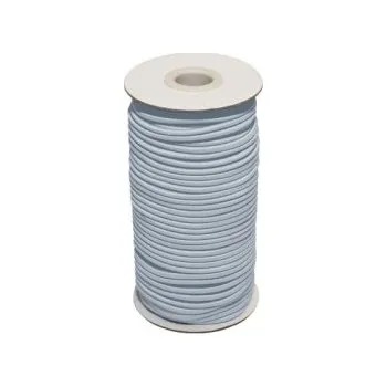 Textilie Guma, pruženka kulatá kloboučnická světle šedá 2mm, metráž