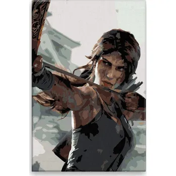 Dětské zboží Malování podle čísel - Lara Croft 01 - 40x60 cm, bez dřevěného rámu - CZ výroba