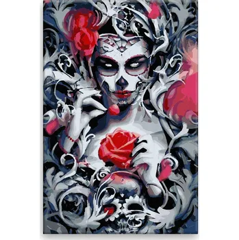 Dětské zboží Malování podle čísel - Den mrtvých - 40x60 cm, bez dřevěného rámu - CZ výroba