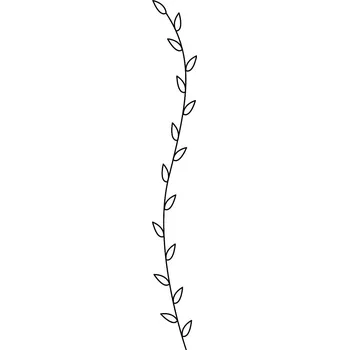 Odstranitelné tetování Náramek s černobílými lístky - nalepovací tetování