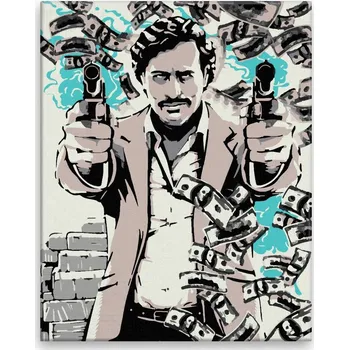 Malování podle čísel - Pablo Escobar 01 - 40x50 cm, bez dřevěného rámu - CZ výroba