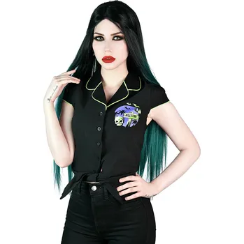 Dámská košile košile dámská KILLSTAR - Kon-Tiki Crop - Black - M