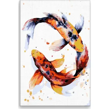Dětské zboží Malování podle čísel - Koi kapr - 40x60 cm, bez dřevěného rámu - CZ výroba