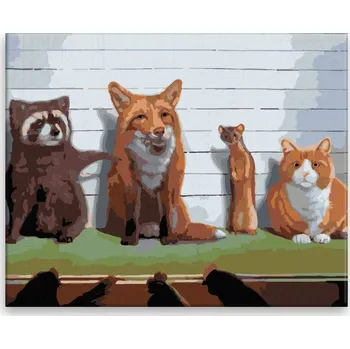 Malování podle čísel - Obvyklí podezřelí - 50x40 cm, bez dřevěného rámu - CZ výroba