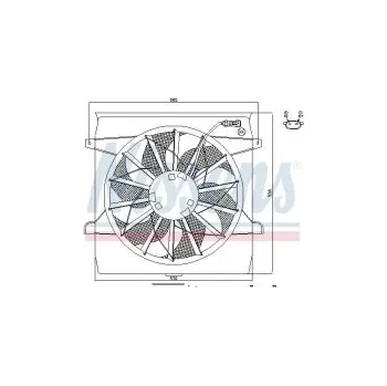 Chladič motoru Ventilátor chladiče NISSENS 85452