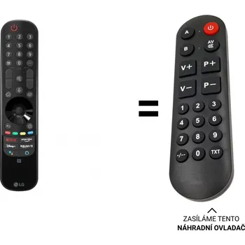 LG 65NANO813PA náhradní dálkový ovladač pro seniory.