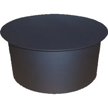 Kouřovod Víčko kouřové 120 mm, t.1,5 mm černé