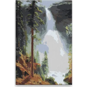 Dětské zboží Malování podle čísel - Vodopád - 40x60 cm, bez dřevěného rámu - CZ výroba