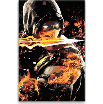 Dětské zboží Malování podle čísel - Mortal Kombat - 40x60 cm, bez dřevěného rámu - CZ výroba