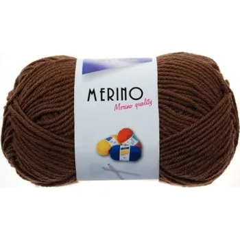 Příze Ručně pletací příze Merino 14735 hnědá