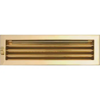 Krbová obestavba HARK Krbová mřížka HARK Lamelle 15x46 cm, zlato, regulovací, vyndavací