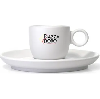 Piazza D‘Oro Porcelánový šálek s podšálkem 80 ml bílý