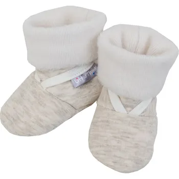 Kojenecké oblečení melírované hřejivé bačkorky