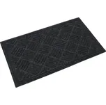 Černá textilní gumová vstupní rohož FLOMA Parquet - délka 45 cm, šířka 75 cm, výška 1,1 cm - 80100050