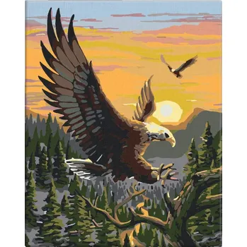 Dětské zboží Malování podle čísel - Orlí rozpětí - 40x50 cm, bez dřevěného rámu - CZ výroba