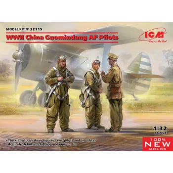 Modelářství 1/32 China WWII Guomindang AF Pilots (3 fig.)