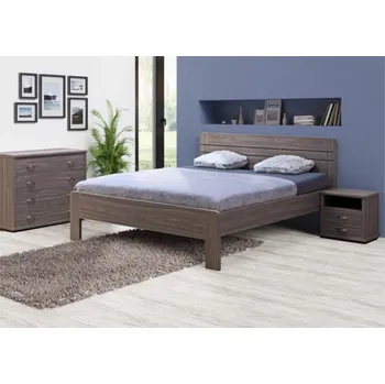 BMB ELLA LUX - masivní dubová postel 200 x 200 cm, dub masiv