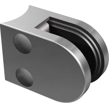 Zábradlí Hahn Steel Nerezový držák skla 50 x 40 mm, pro sloupek O 48,3 mm, AISI 316 Těsnění pro sklo: 8mm