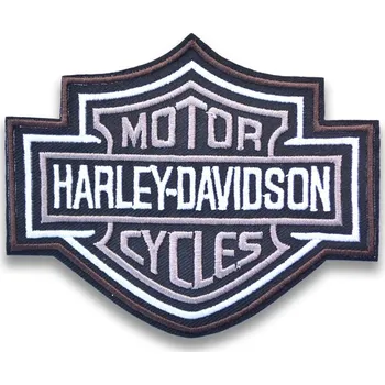 Nášivka Harley Davidson Bar and Shield BW 10cm x 8cm