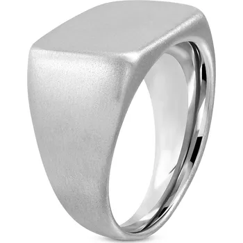 Prsten Šperky4U Pečetní ocelový prsten matný - velikost 62 - OPR1743-62